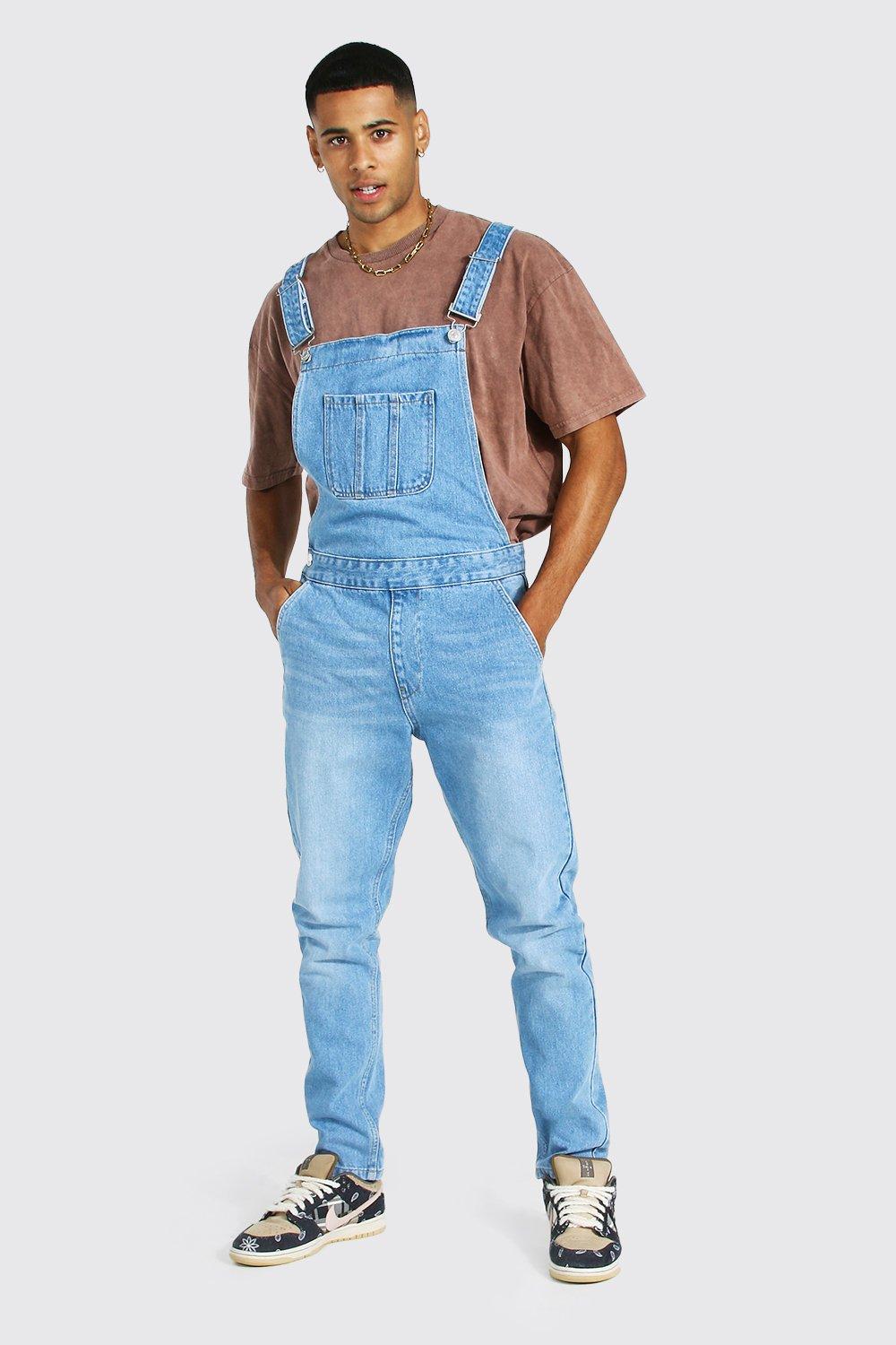 Boohooman dungarees sale